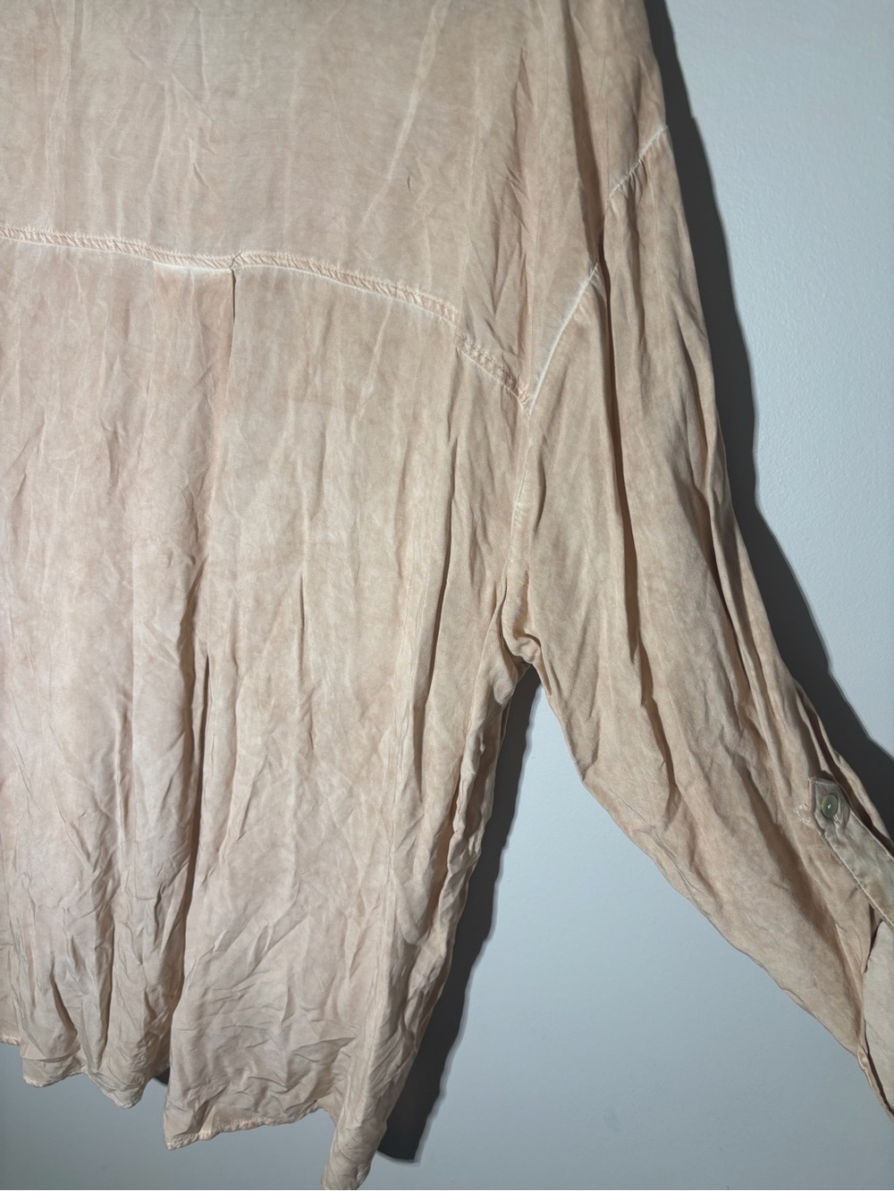 Jane + Delancey Tan Garment Dye Button Down Shirt Size 2X - Picture 7 of 7